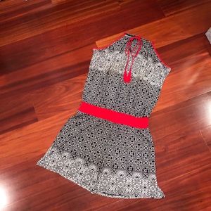 NWOT Romper w/Red Tie Tassle